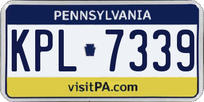 PA license plate KPL7339
