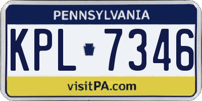 PA license plate KPL7346