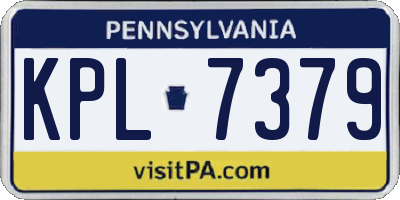 PA license plate KPL7379