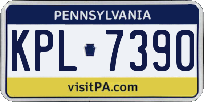 PA license plate KPL7390