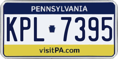 PA license plate KPL7395