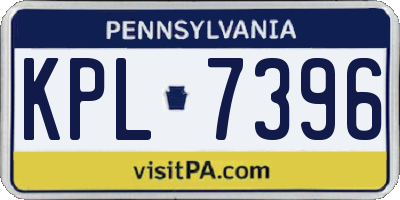 PA license plate KPL7396