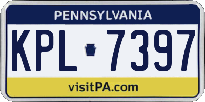 PA license plate KPL7397
