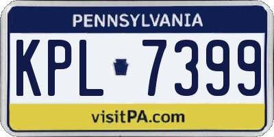 PA license plate KPL7399