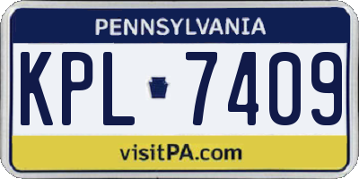 PA license plate KPL7409