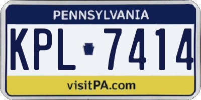 PA license plate KPL7414