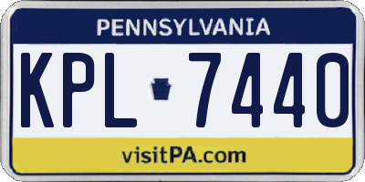 PA license plate KPL7440