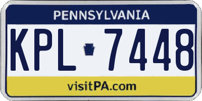 PA license plate KPL7448