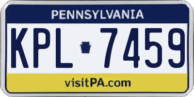 PA license plate KPL7459