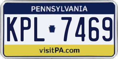 PA license plate KPL7469