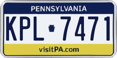 PA license plate KPL7471