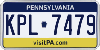 PA license plate KPL7479