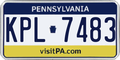 PA license plate KPL7483