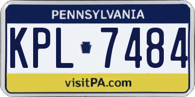 PA license plate KPL7484