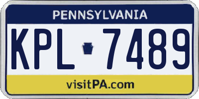 PA license plate KPL7489