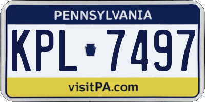 PA license plate KPL7497