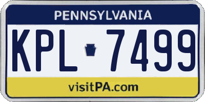 PA license plate KPL7499