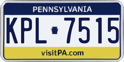 PA license plate KPL7515
