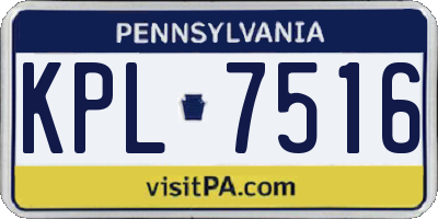 PA license plate KPL7516