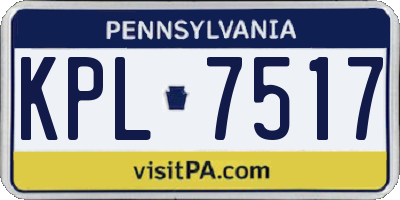PA license plate KPL7517