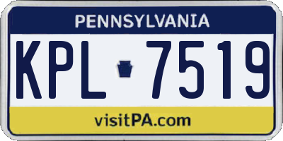 PA license plate KPL7519