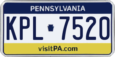 PA license plate KPL7520