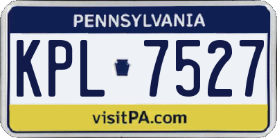 PA license plate KPL7527