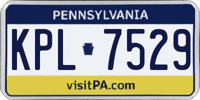 PA license plate KPL7529