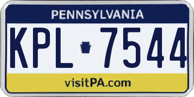 PA license plate KPL7544