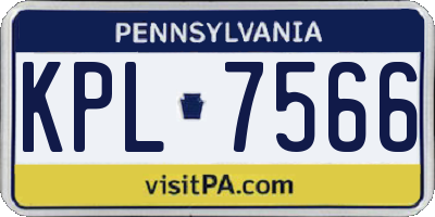 PA license plate KPL7566