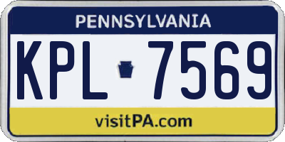PA license plate KPL7569