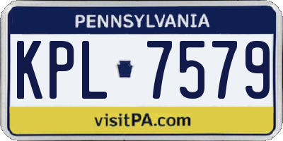 PA license plate KPL7579