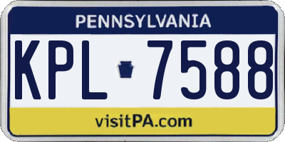PA license plate KPL7588