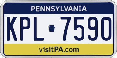PA license plate KPL7590