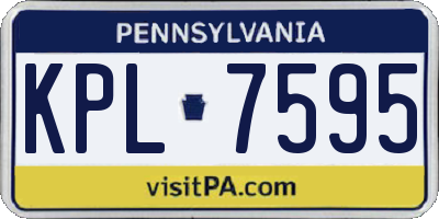 PA license plate KPL7595