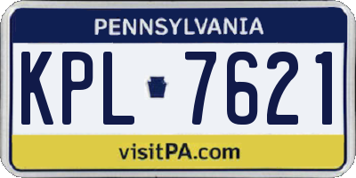 PA license plate KPL7621