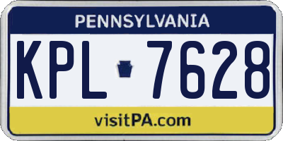 PA license plate KPL7628