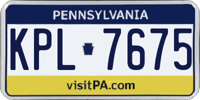 PA license plate KPL7675