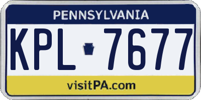 PA license plate KPL7677