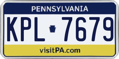 PA license plate KPL7679