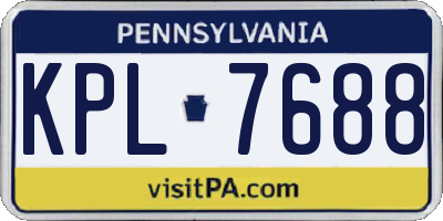 PA license plate KPL7688