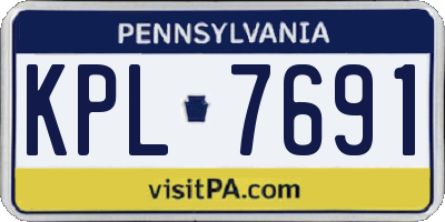 PA license plate KPL7691