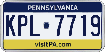 PA license plate KPL7719