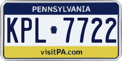 PA license plate KPL7722