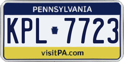 PA license plate KPL7723