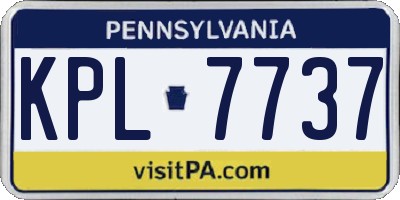 PA license plate KPL7737