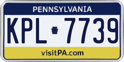 PA license plate KPL7739