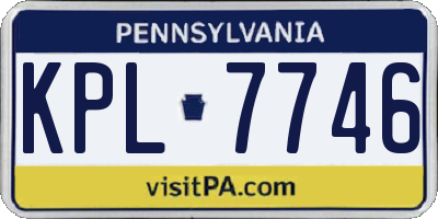 PA license plate KPL7746