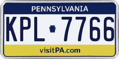 PA license plate KPL7766