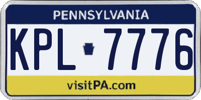PA license plate KPL7776